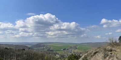 vue au départ de la Montagne de la carrière à Vaucelles