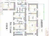 Tuinniveau – gîte grote capaciteit - 7 slaapkamers en badkamers - eetkamer - woonkamer - keuken - terras 