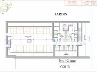 Plan : niveau 1er étage - gite grande capacité -dortoir et sanitaires 