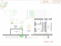Plan : niveau  jardin Haute Roche terrasse