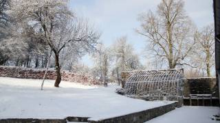 Dourbes : sneeuw in de tuin